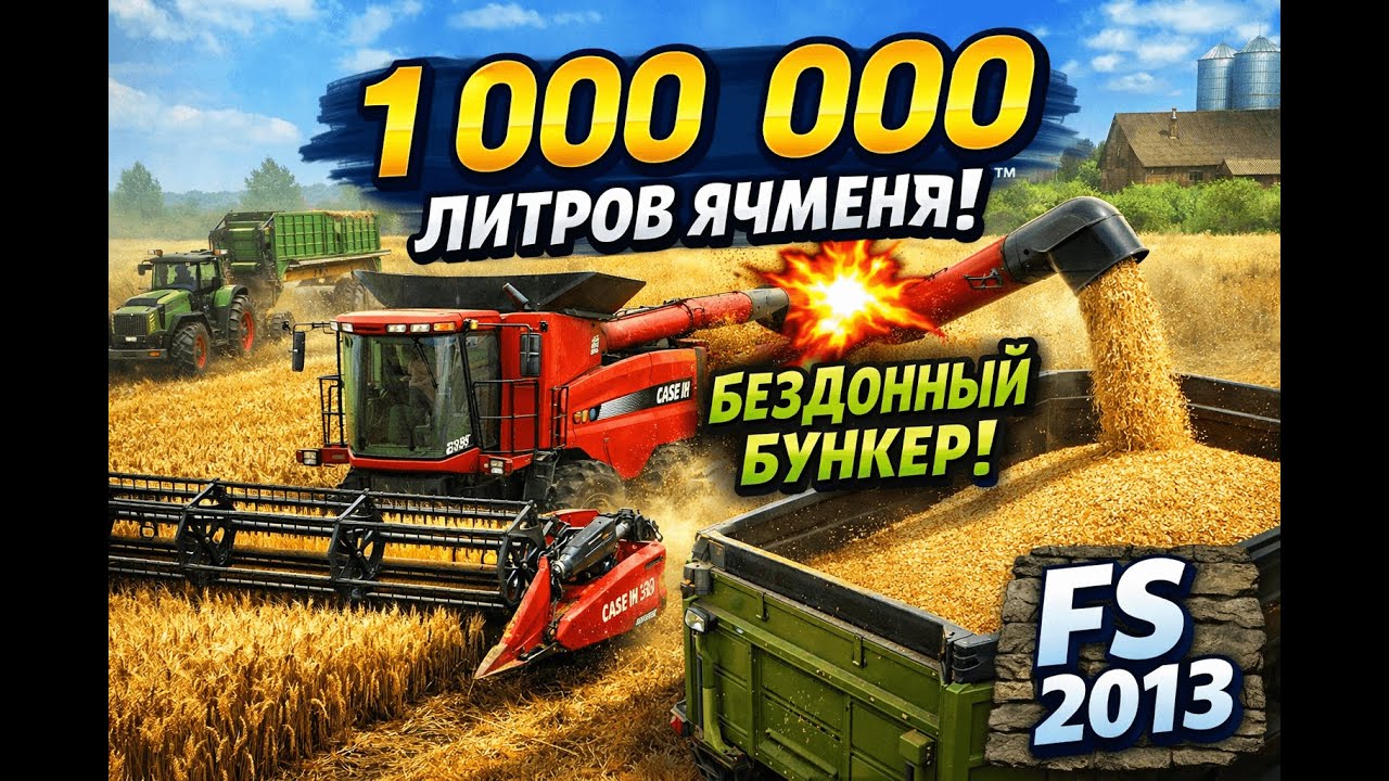1 000 000 ЛИТРОВ ЯЧМЕНЯ! 💥 БЕЗДОННЫЙ БУНКЕР | FS 2013 | Дневник фермера № 36