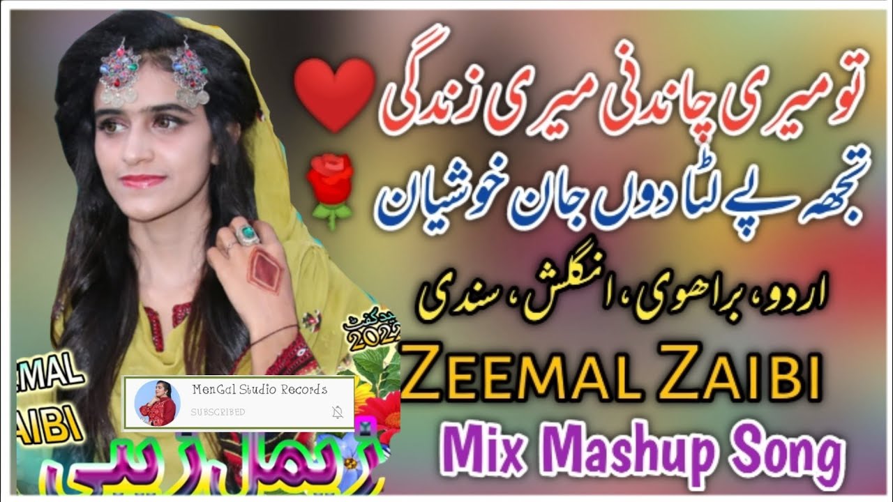 Tu Meri Chandni Meri Zindagi_Brahvi Urdu Mix Song Zeemal Zaibi Brahvi Urdu Sindhi Mix Song 2022