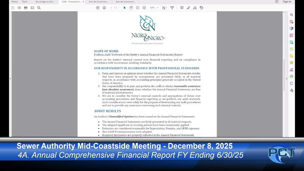 SAM 12/8/25 - Sewer Authority Midcoastside Meeting - December 8, 2025