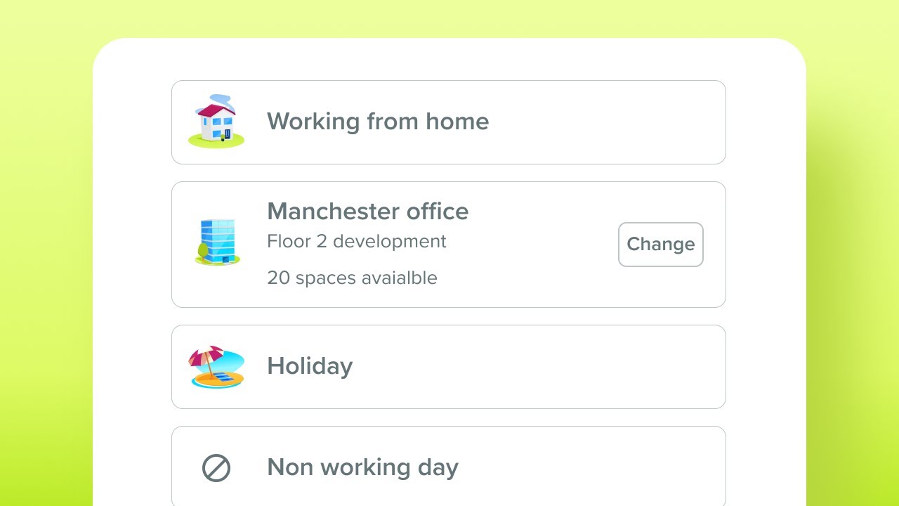 Editing your whereabouts within Team Today
