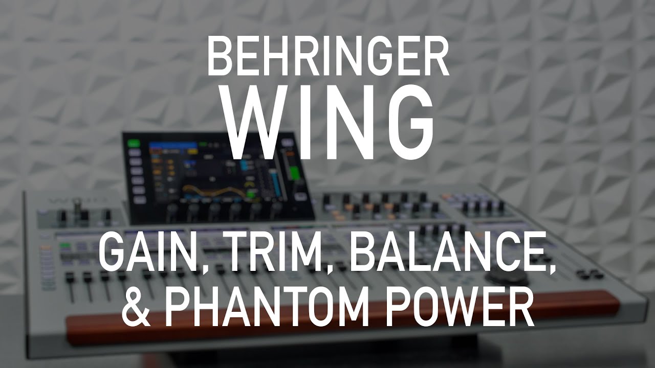 Behringer Wing 104 - Gain, Trim, Balance, Phantom Power