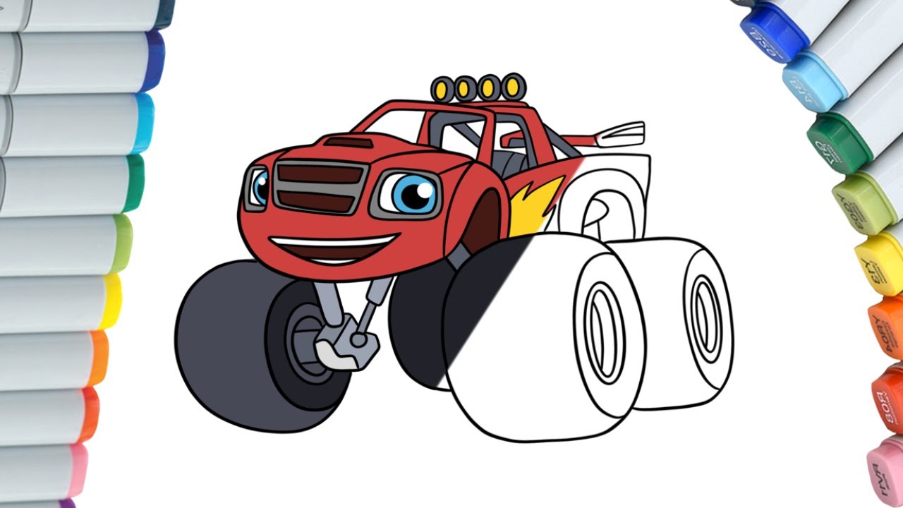 Drawing Blaze Monster | Blaze and the Monster Machines Coloring Pages