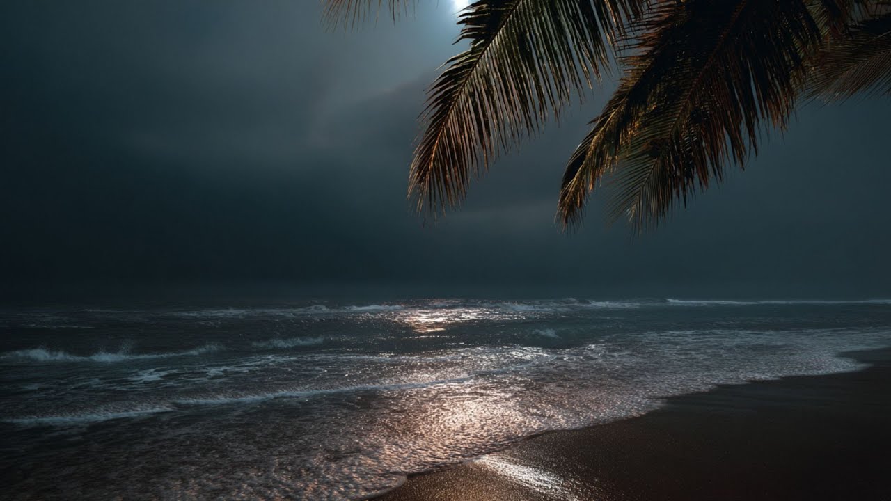 Dark Ocean Waves at Night — 8 Hours of Continuous Sleep Sound (No Music)