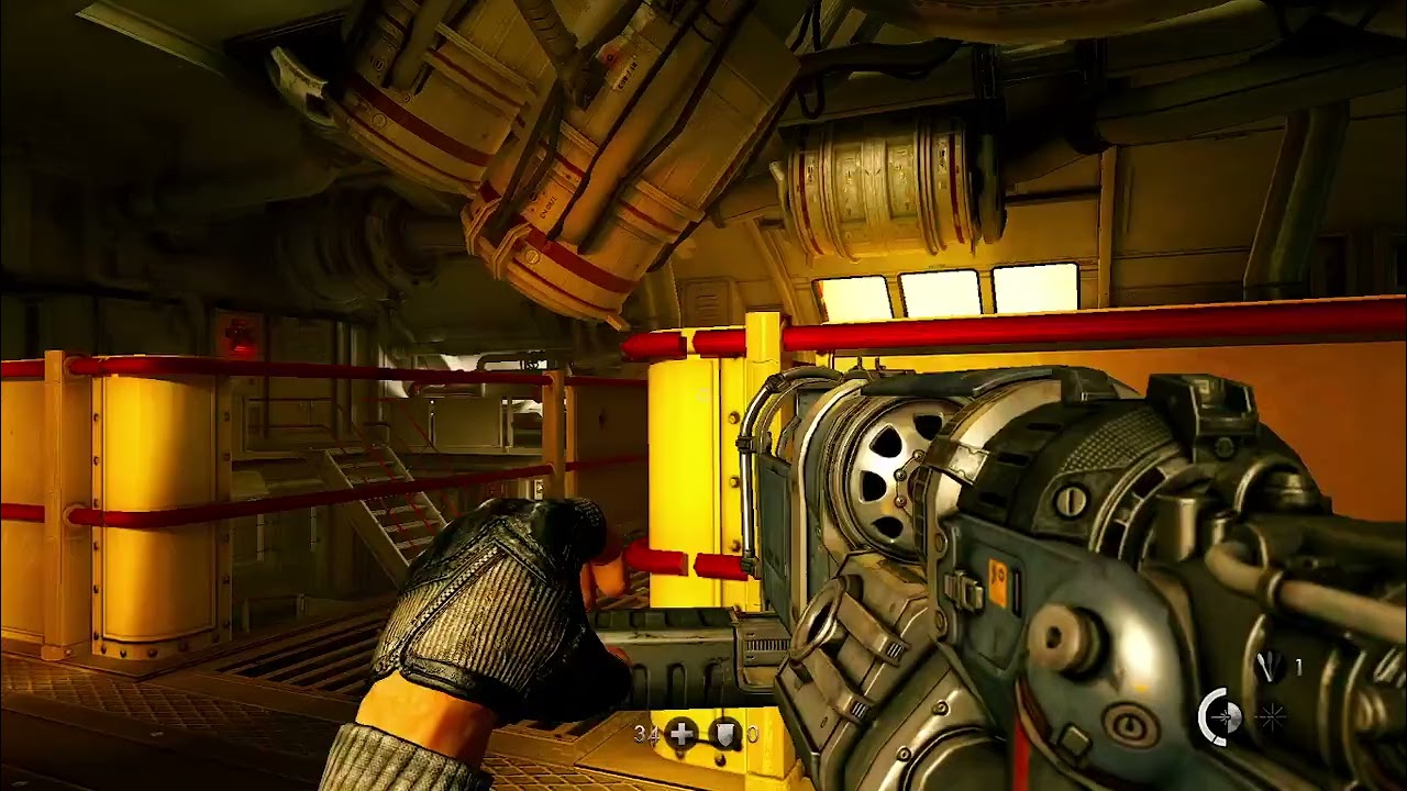 Wolfenstein: The New Order Uboat gun fight