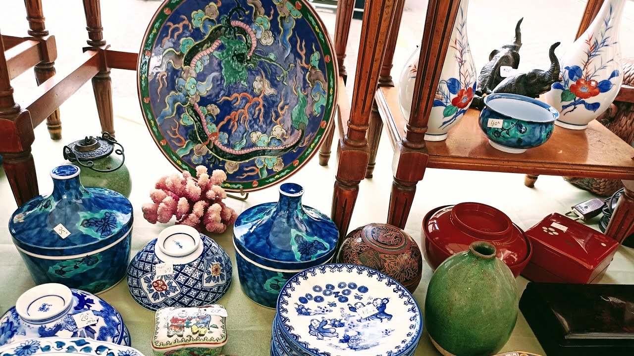 Paris France 🇨🇵BROCANTE in Paris🏺 Marché aux Puces🪑 Antiquités🏺 FLEA MARKET|Vintage Shopping🛍️4KHDR