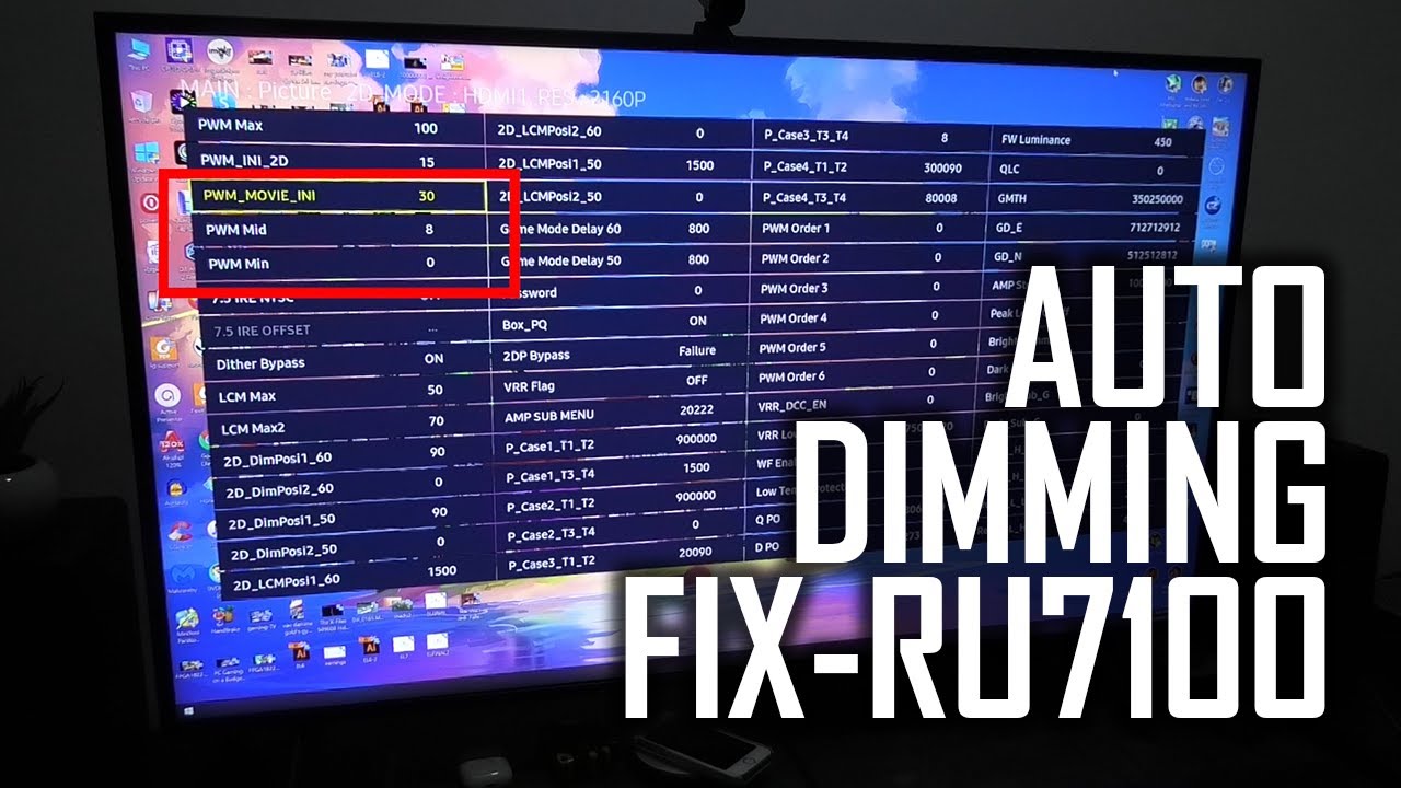 Как отключить автозатемнение на телевизоре Samsung RU7100