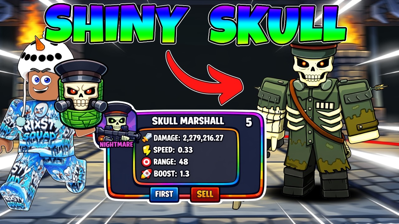 IS SHINY SKULL MARSHALL MID??? SHINY SKULL MARSHALL SHOWCASE!!! (THE HOUSE TD)