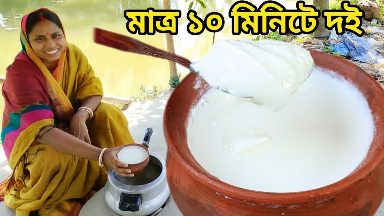 মাত্র ১০ মিনিটে বাড়িতে খুব সহজেই যে এত সুন্দর দই বানানো যায় না দেখলে বিশ্বাসই হবে না | doi recipe