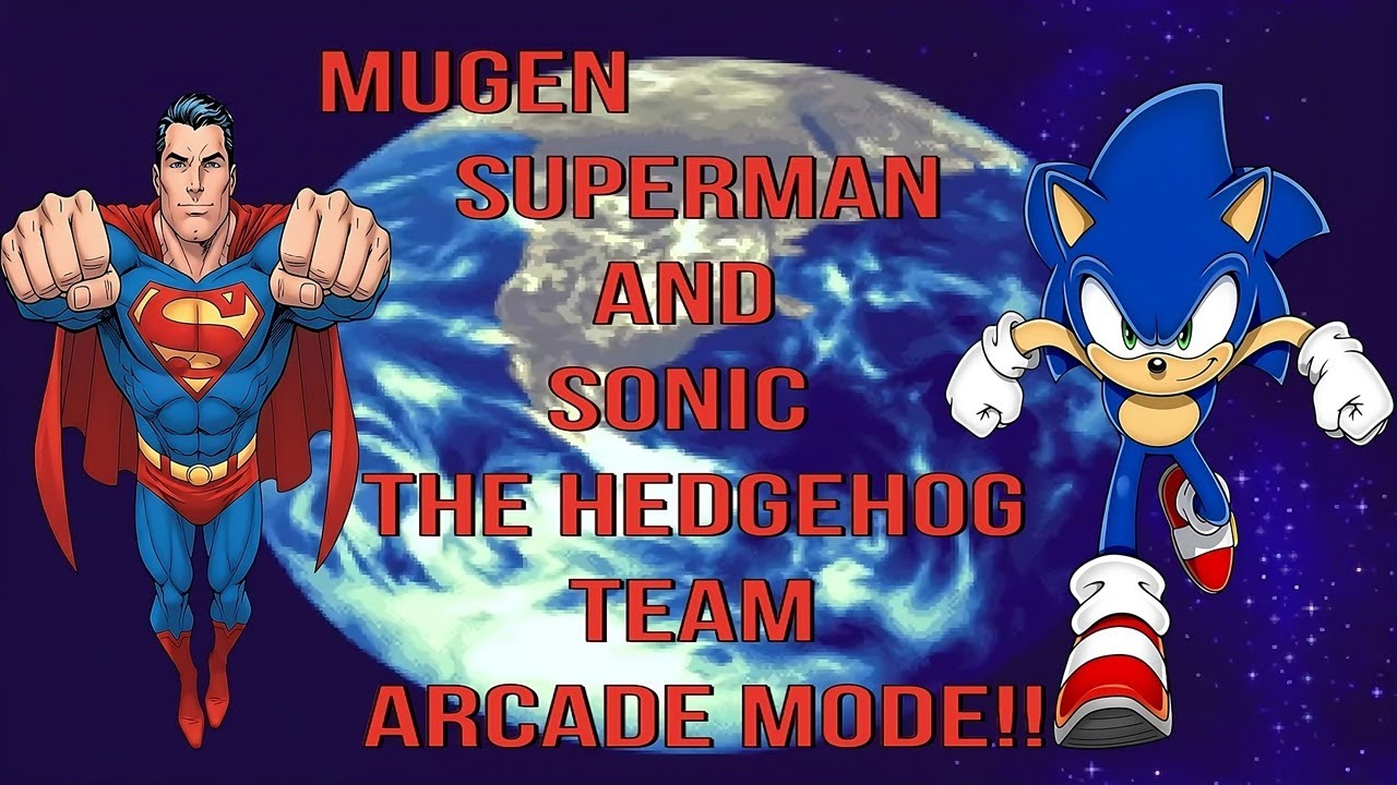 MUGEN Superman (Pots) And Sonic The Hedgehog (Pots) Longplay!!