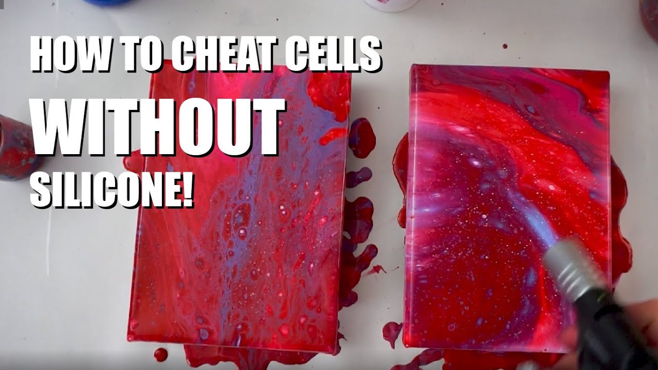 Tip to make cells WITHOUT silicone in your fluid painting!