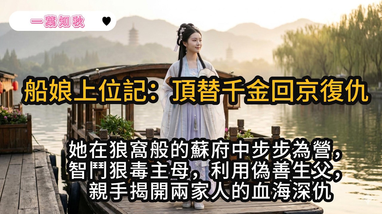底層船娘，冒死頂替慘遭殺害的尚書府私生女，她在狼窩般的蘇府中步步為營，智鬥狠毒主母，利用偽善生父 且看她如何報仇 #復仇 #宅鬥 #爽文 #沉冤得雪