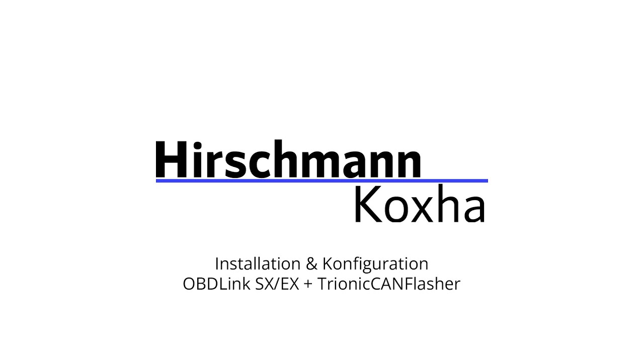 Installation & Konfiguration - OBDLink SX/EX + TrionicCANFlasher