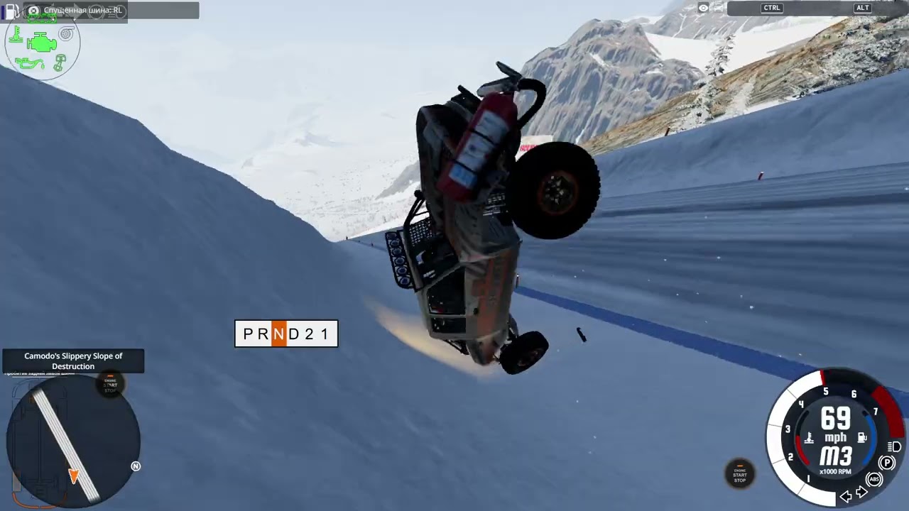 BeamNG drive pick-up slope driving