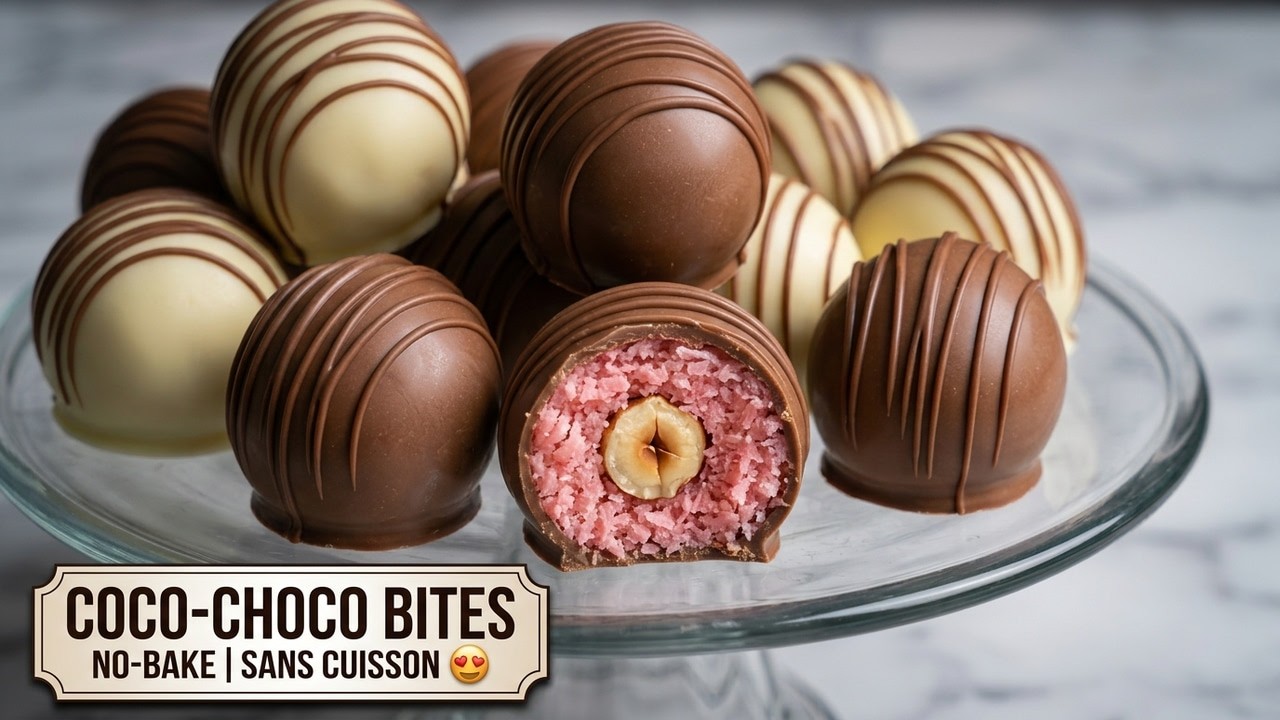 Bouchées Coco Chocolat Sans Cuisson 😍