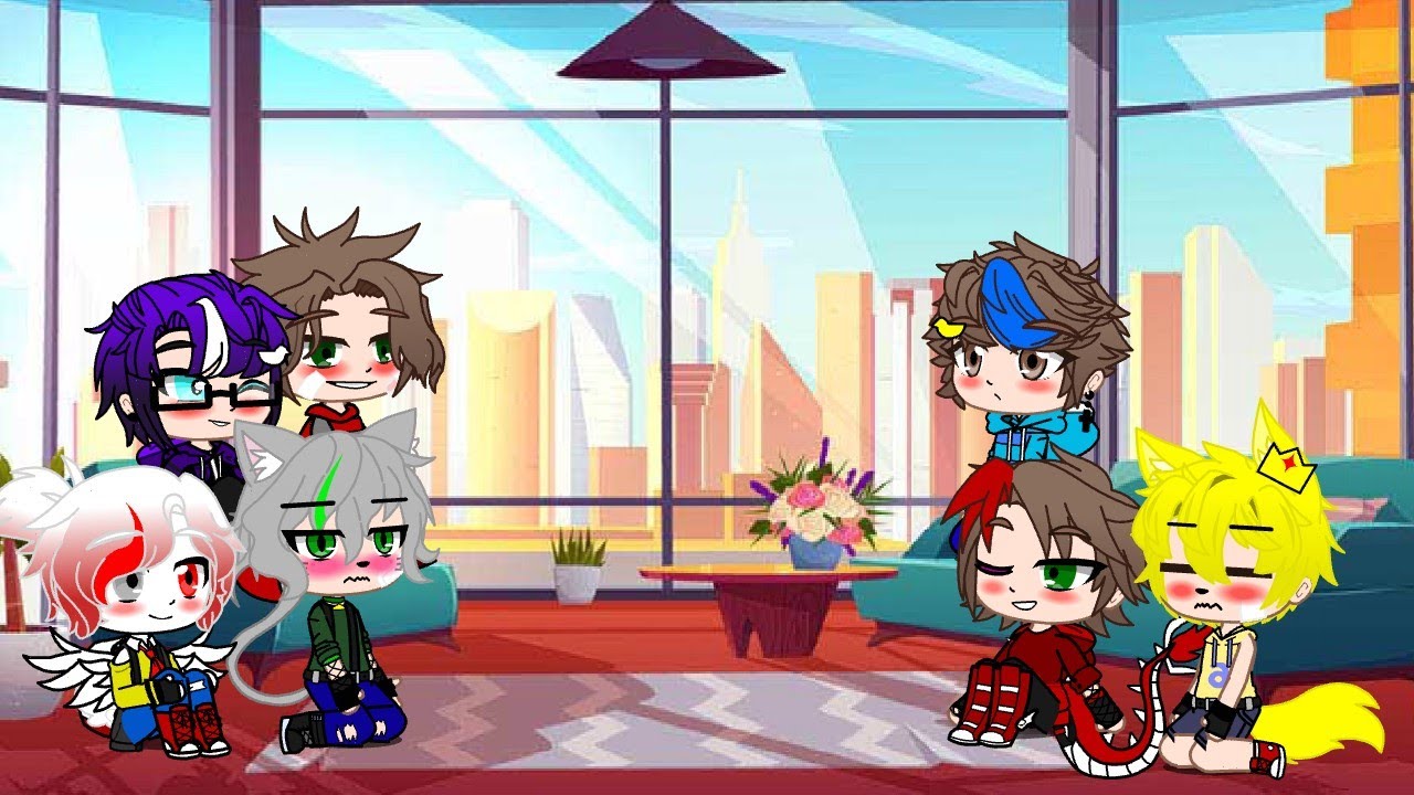 *los compas 😎😹 reaccionando a los ship de Mike 💛🔥✨/gacha clud 😘💋/