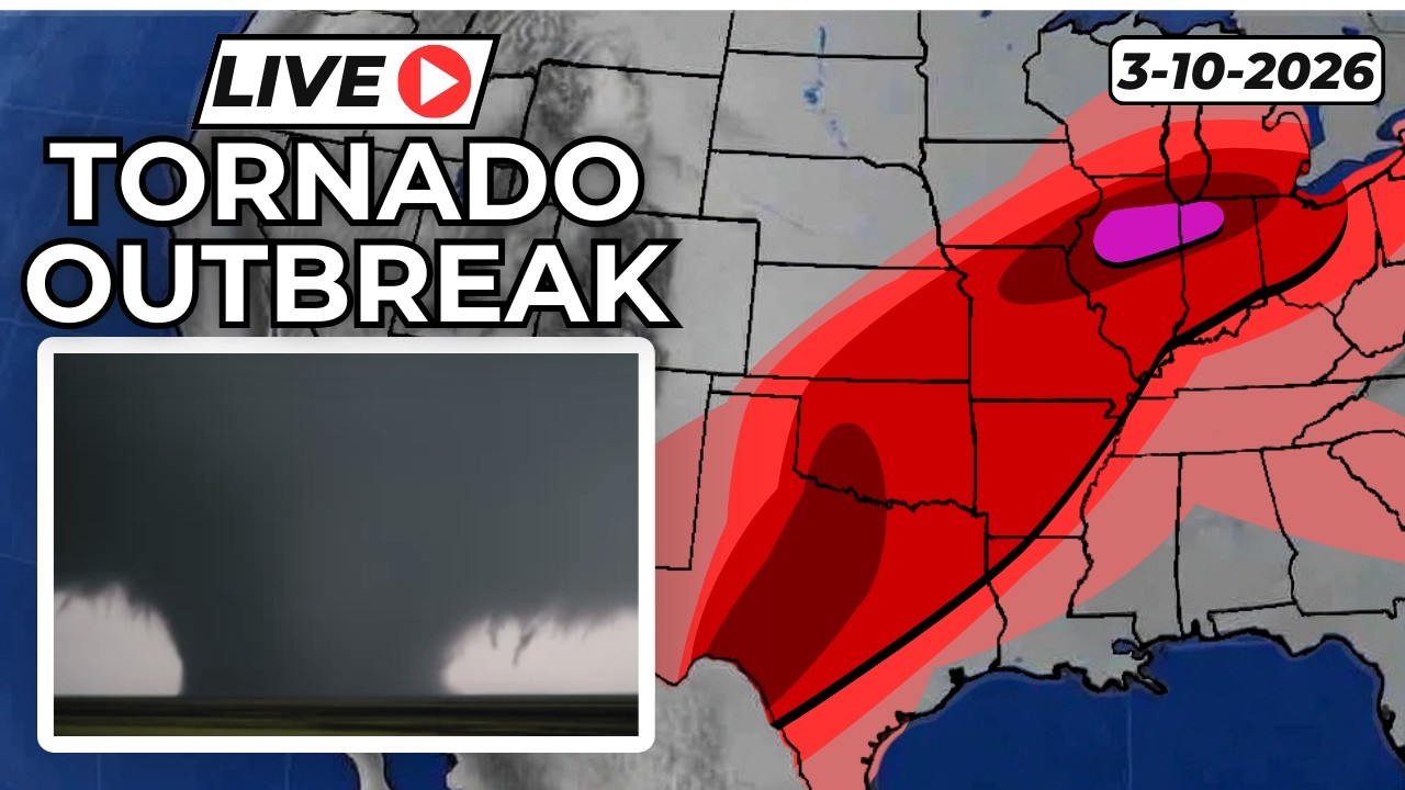 🔴 Live Severe Weather – March 10th Tornado Outbreak – with Live Cameras and Radar Analysis