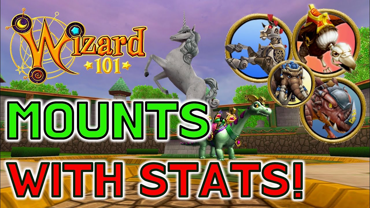 Wizard101 - ALL MOUNTS That Give STATS!