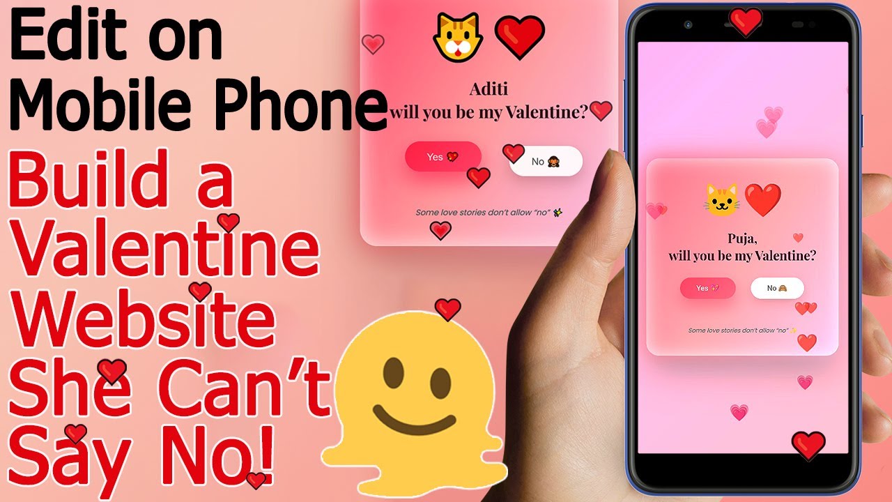 😍 Как создать сайт ко Дню святого Валентина, которому она не сможет отказать! ❤ Редактировать на ...