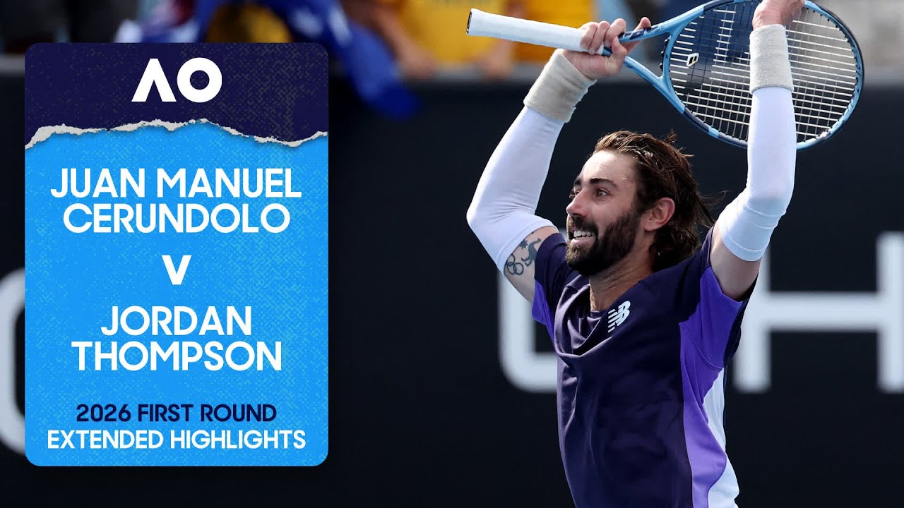 Juan Manuel Cerundolo v Jordan Thompson Extended Highlights | Australian Open 2026 First Round