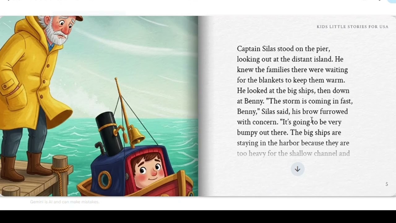 The Tiny Boat ⛵ with a Brave Heart ❤️ - US English accent | Kids stories 