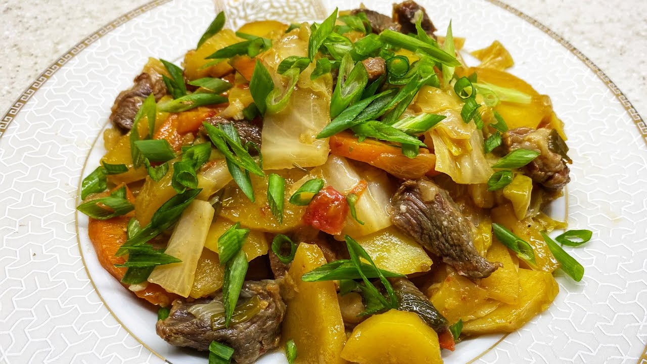 Өте дәмді кешкі ас. Картошка мен капуста😍. Осылай жасаңыз