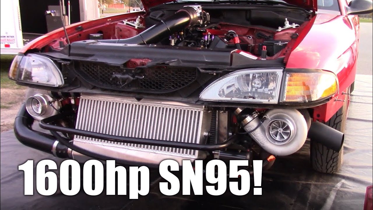 1600hp Twin Turbo Mustang GT A.K.A Whistling Death - 76mm Precision Turbos - Street Driven Goes 7s!