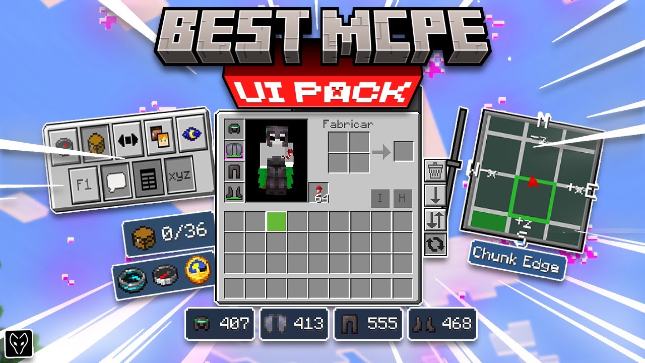 La Mejor UI Útil para Minecraft Bedrock 1.21 (MCPE y W10) | Déesse UI Pack con +55 Funciones