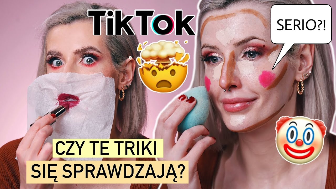Testuję NAJDZIWNIEJSZE TRIKI MAKIJAŻOWE z TIKTOKa!😮- Czy to NAPRAWDĘ DZIAŁA?🧐