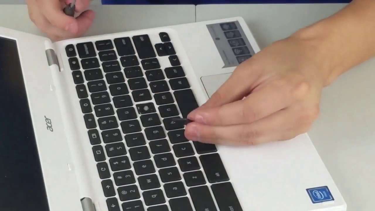 Как починить заменённую клавишу на клавиатуре Acer Chromebook CB3 — клавиши с буквами, цифрами, с...