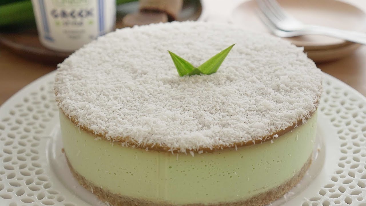 Pandan Gula Melaka Yogurt Cheesecake - 潘丹酸奶芝士蛋糕