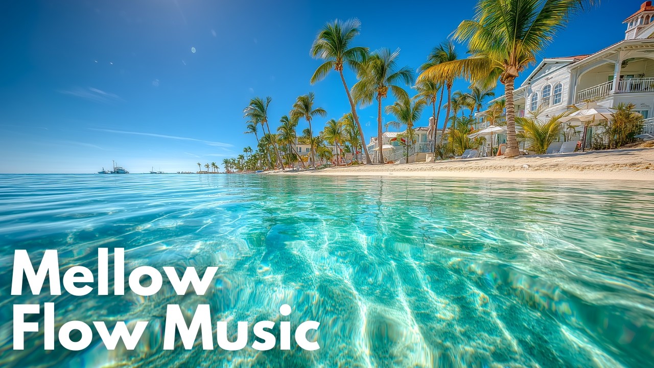 Luxury Breezy Sparkling Blue Ocean | Chill Relaxing Lounge Music | Mellow Flow Music