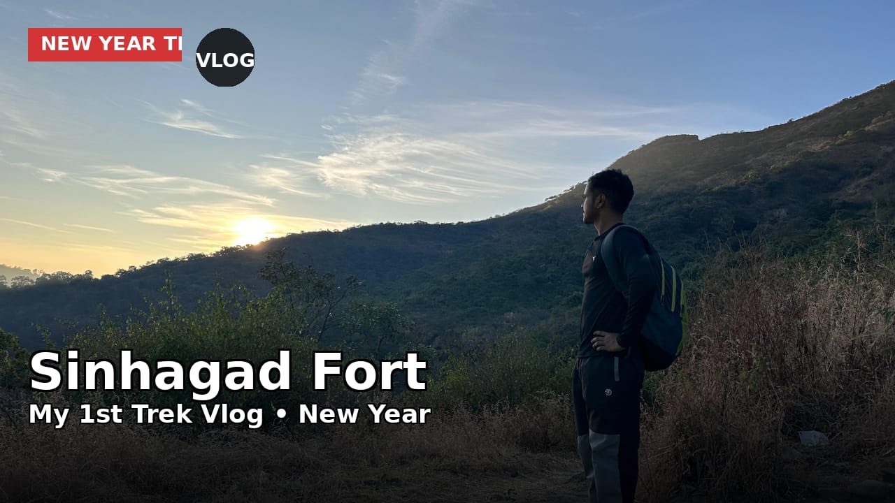 Trekking Traffic @Pune's Sinhagad Fort | 1st Vlog | New Year's First Sunrise|