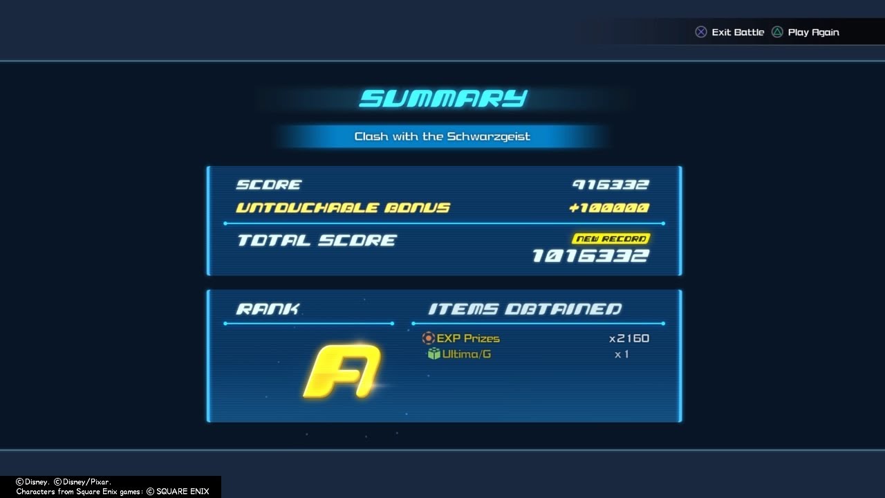 Reina Hearts Defeats Schwarzgeist with the Golden Highwind for an Untouchable A Rank (KH3 Sub 5 WR?)