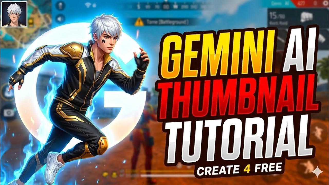 Gemini AI Thumbnail Tutorial | How To Create Free Fire Gaming Thumbnail Using Gemini AI For Free 