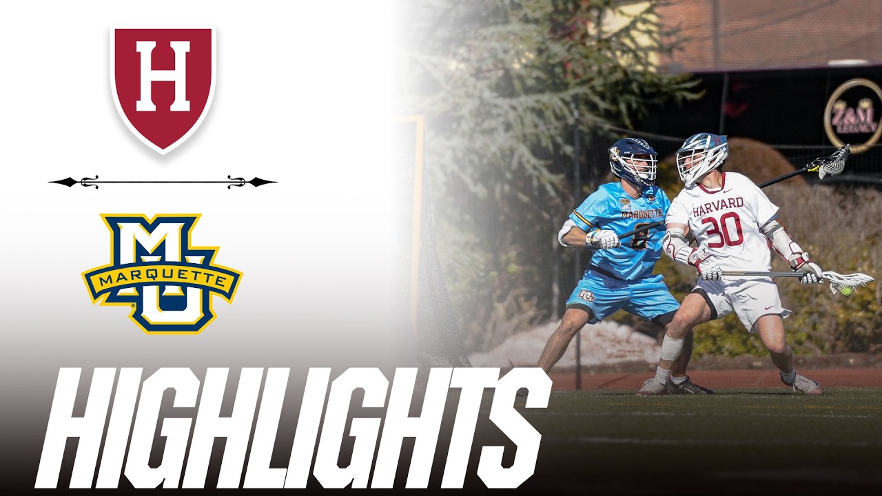 Harvard vs Marquette | Men's College Lacrosse Highlights | 2026 Spring Season