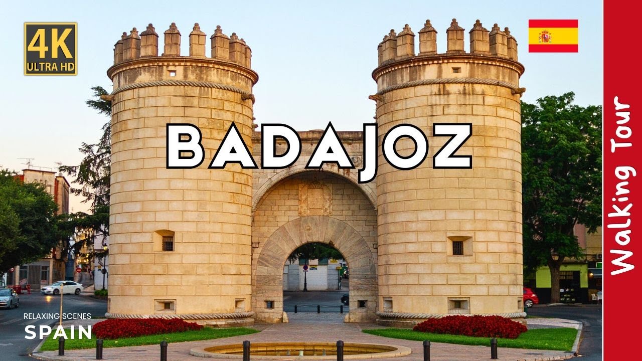 Badajoz, Extremadura 🇪🇸| Walking Tour en 4k España 