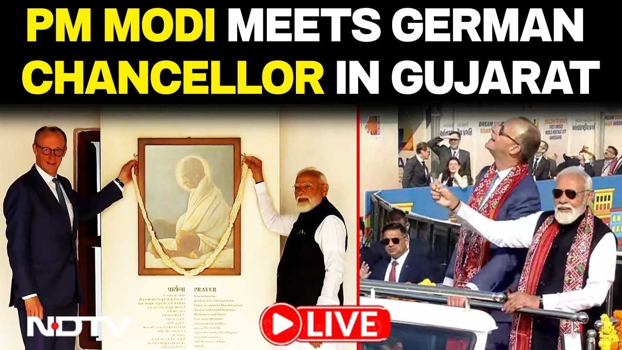 PM Modi, German Chancellor Friedrich Merz Visit Sabarmati Ashram As Strategic Talks Begin