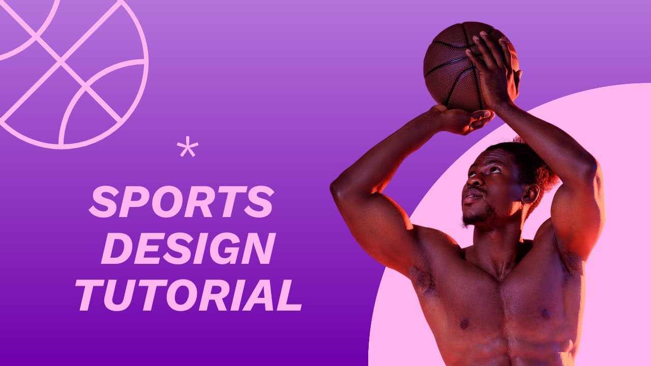 Basketball Sports Poster Design in Canva | Canva Tutorials for Beginners