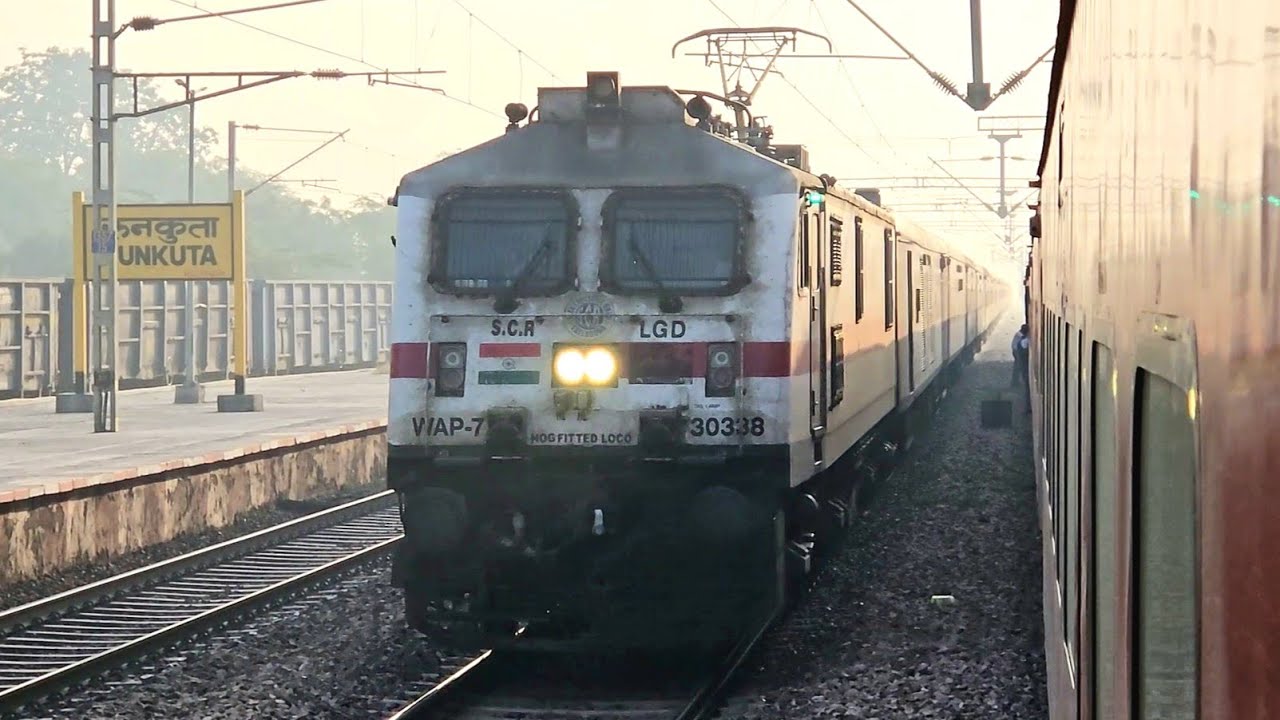 Chennai Rajdhani & Mumbai CSMT Rajdhani overtaking Prayagraj Bikaner Express !!