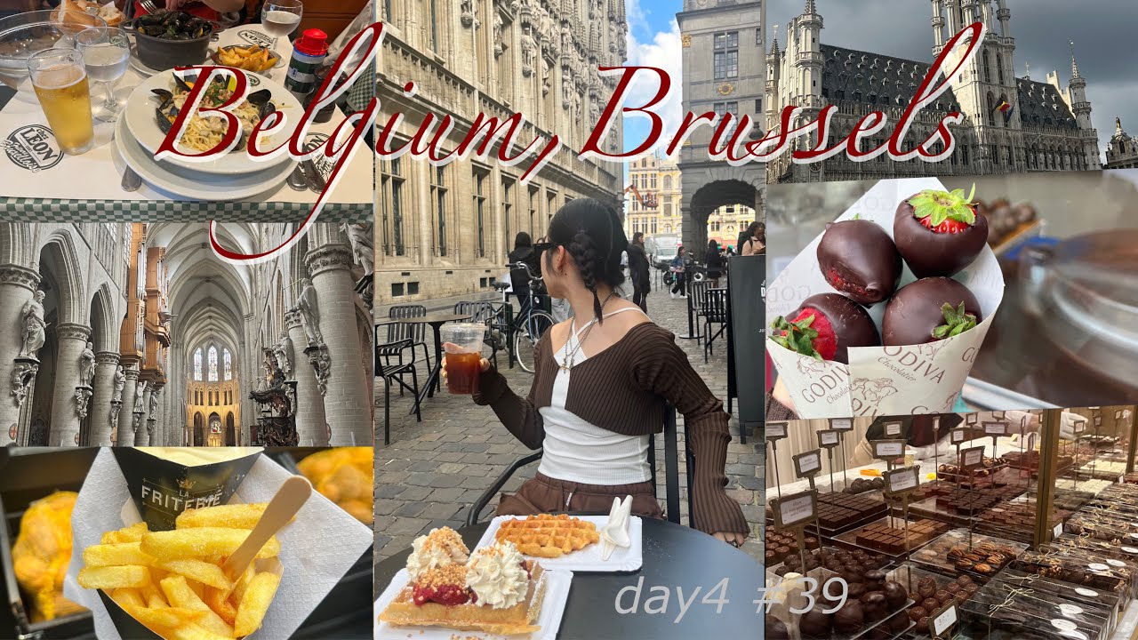 【Belgie Vlog🇧🇪#39】Eurostarでパリからブリュッセルへ日帰り旅🚇⭐️✨Belgie,Bruxelles,trip,waffle,godiva,granplace,etc...