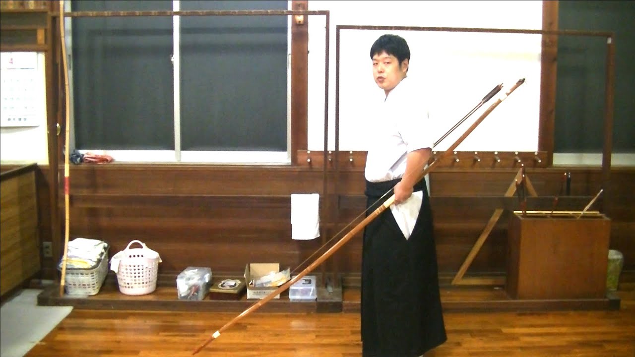執り弓の姿勢を基準に重心について考察しました。