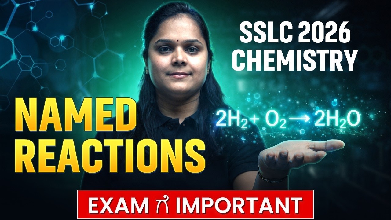 SSLC 2026 Chemistry Named Reactions 🔥 | Exam ಗೆ Important Reactions | Class 10 Chemistry