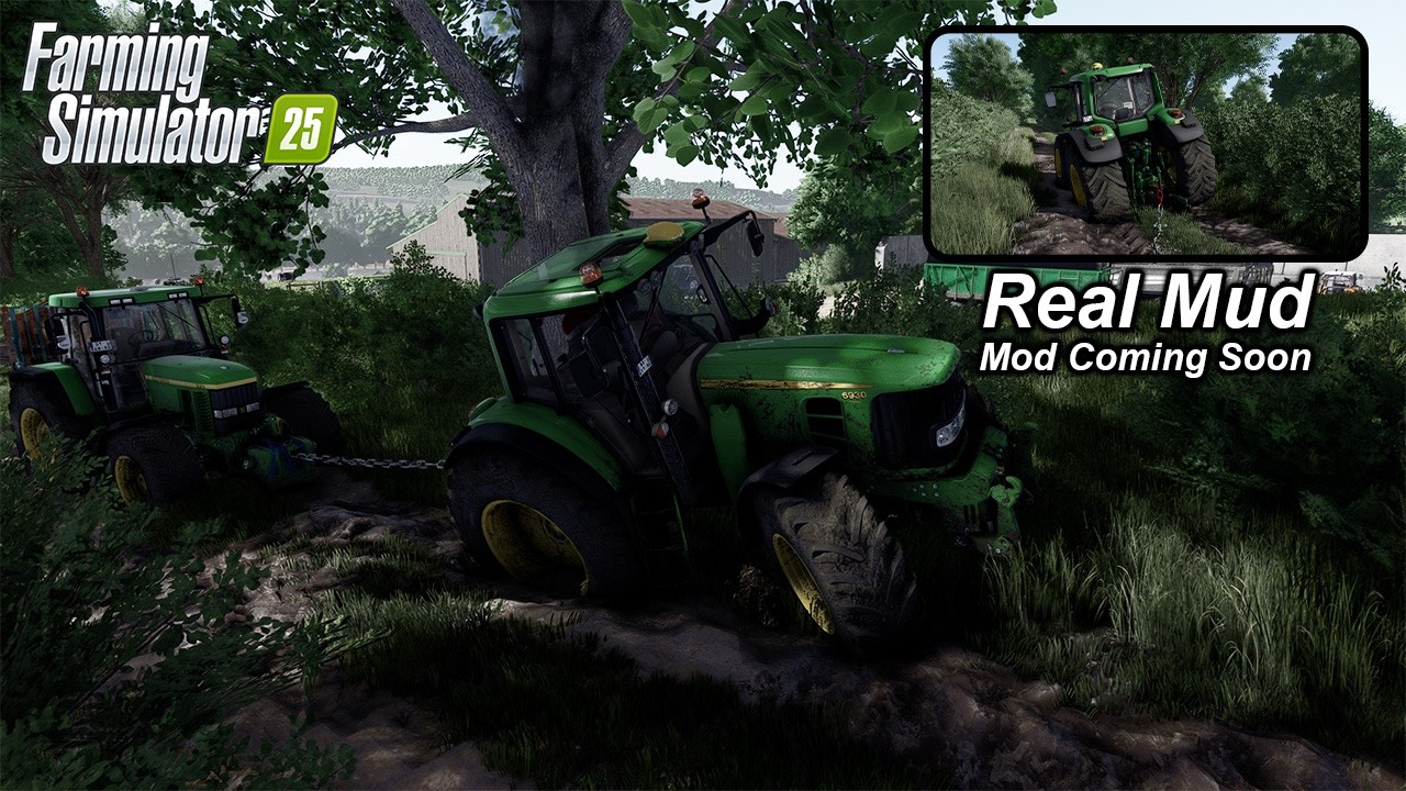 FS25 Real Mud Mod | Tractor Stuck in Mud | John Deere 7810 | ReShade.