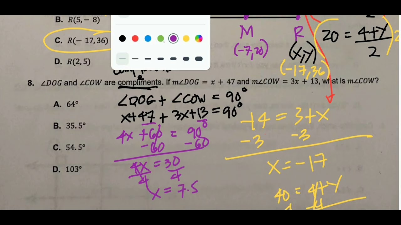 GEOMETRY: (ACTUAL LESSON) LOGICAL REASONING, PARALLEL LINES, TRANSVERSAL, ANGLES || Jane Maciejewski