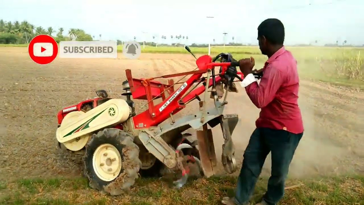 vst power tiller 130 di sugarcone filled work/coming village