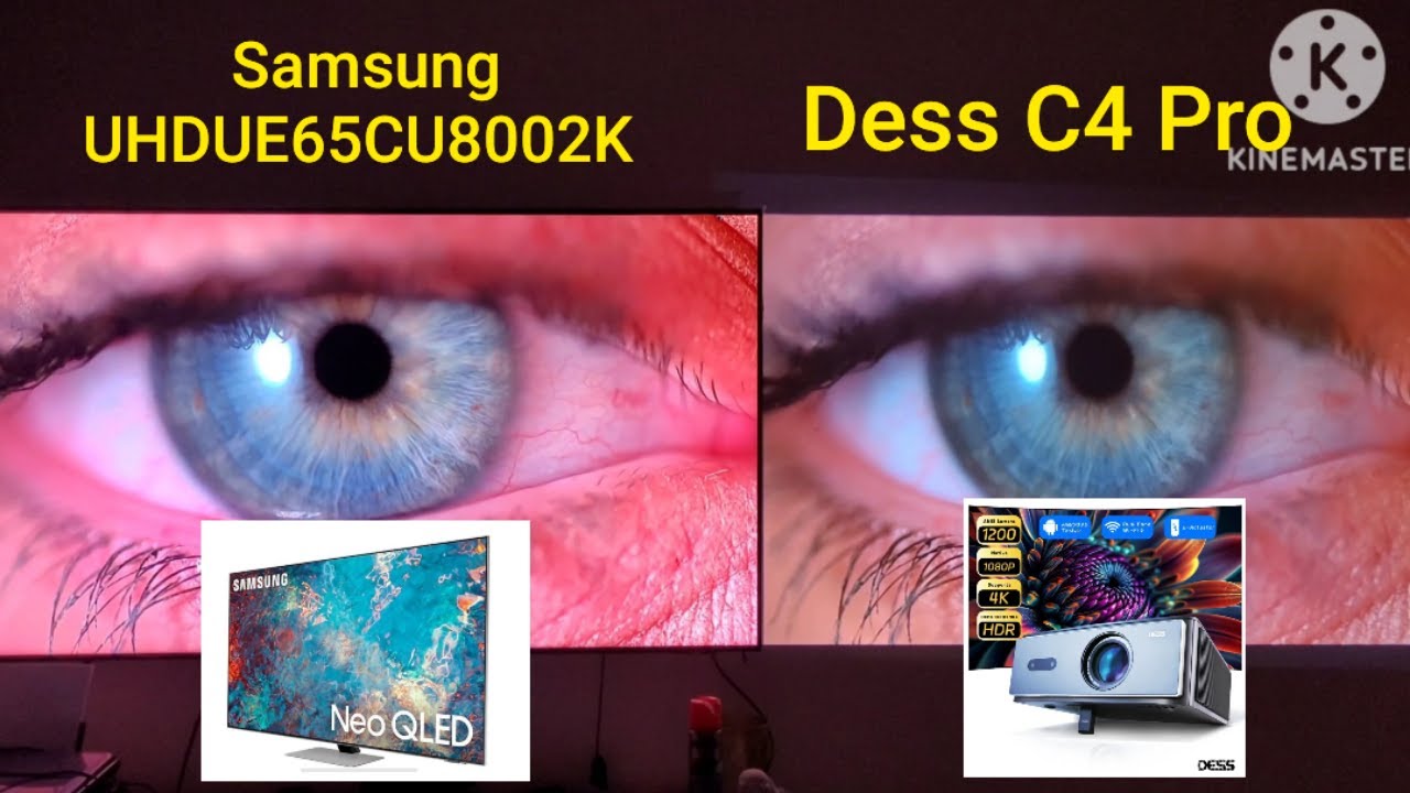Dess C4 Pro vs. Tv Led Samsung UHDUE65CU8002K por&oacute;wnanie wyświetlanego obrazu