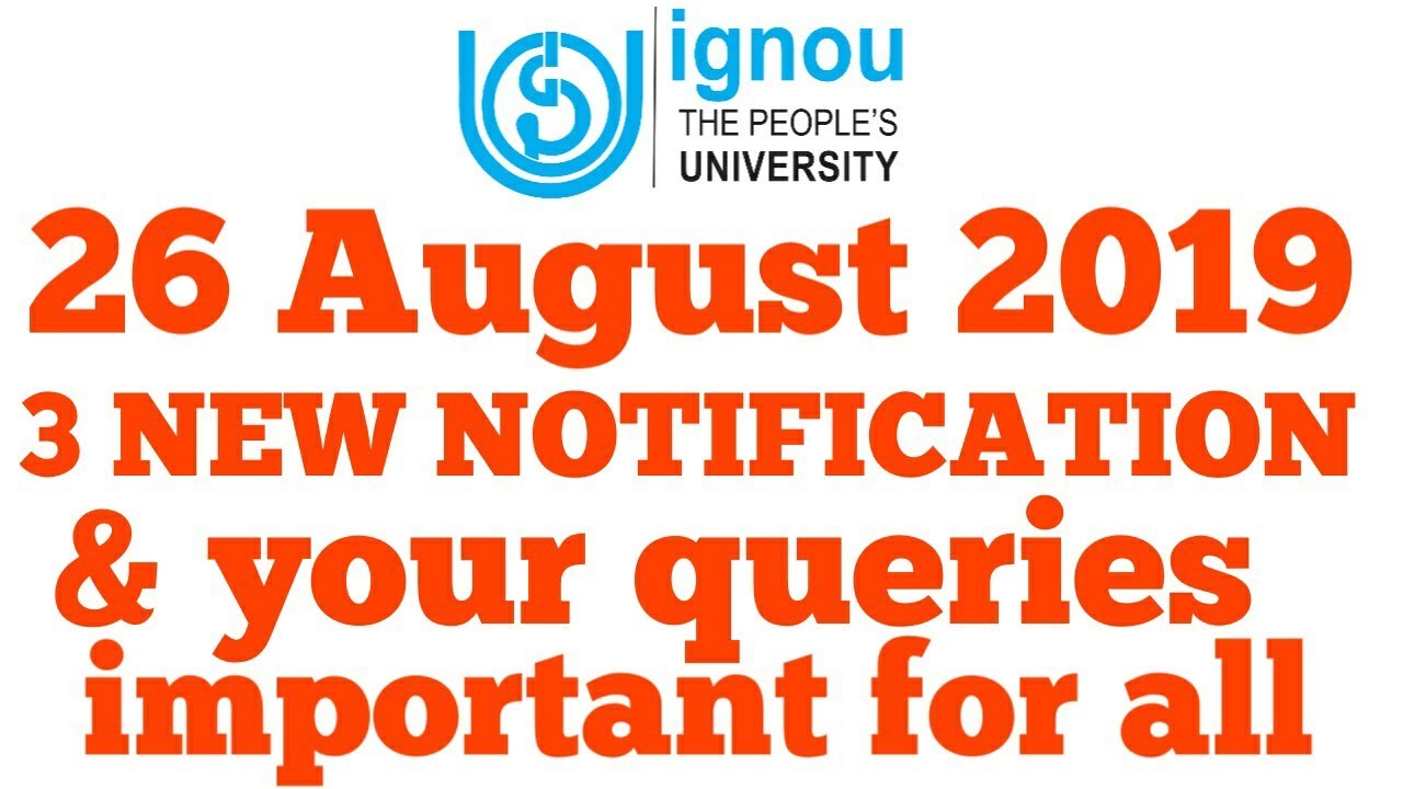 IGNOU NEW NOTIFICATION IMPORTANT INFORMATION FOR IGNOU STUDENTS MUST WATCH CHAUHAN VIDEOS