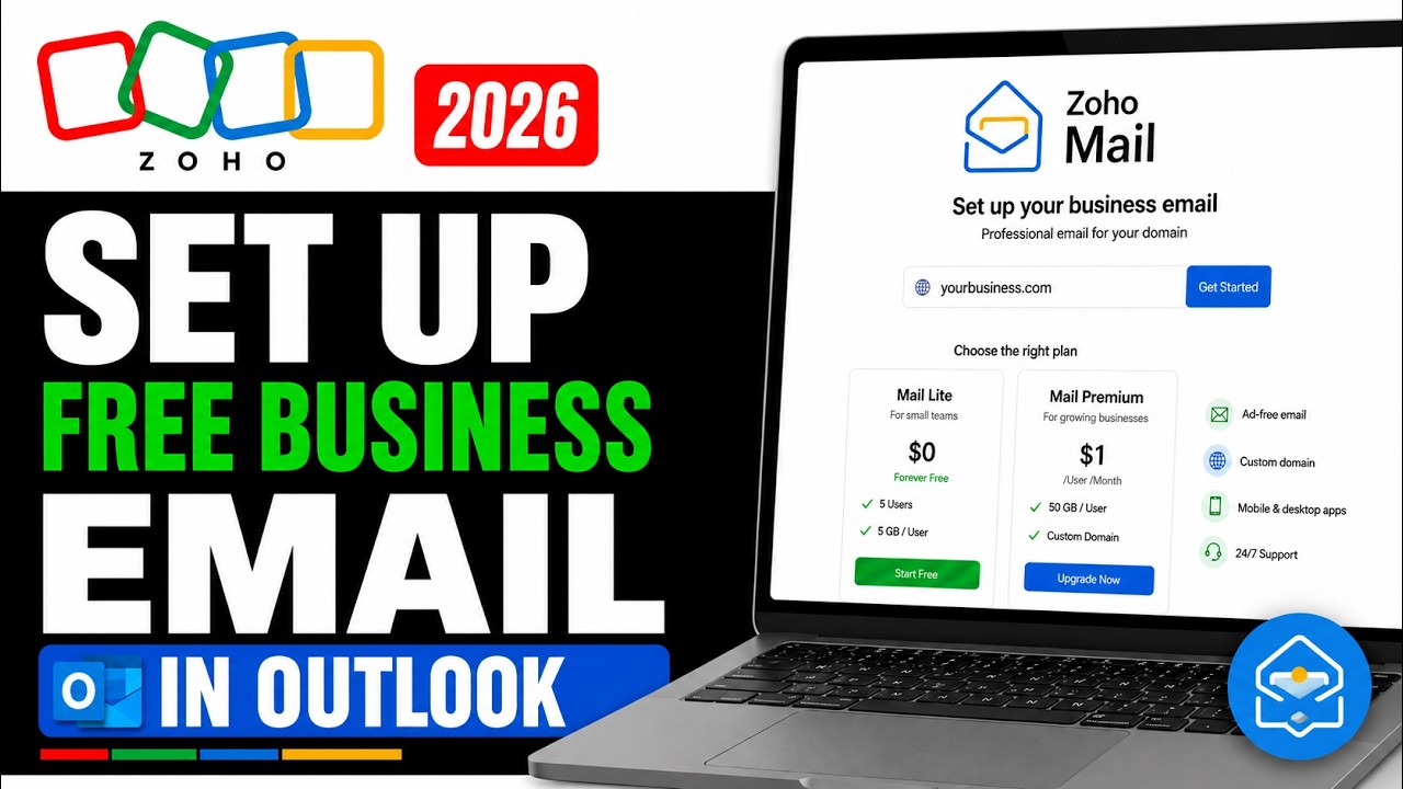 How to Set Up Free Zoho Business Email in Outlook | 2026