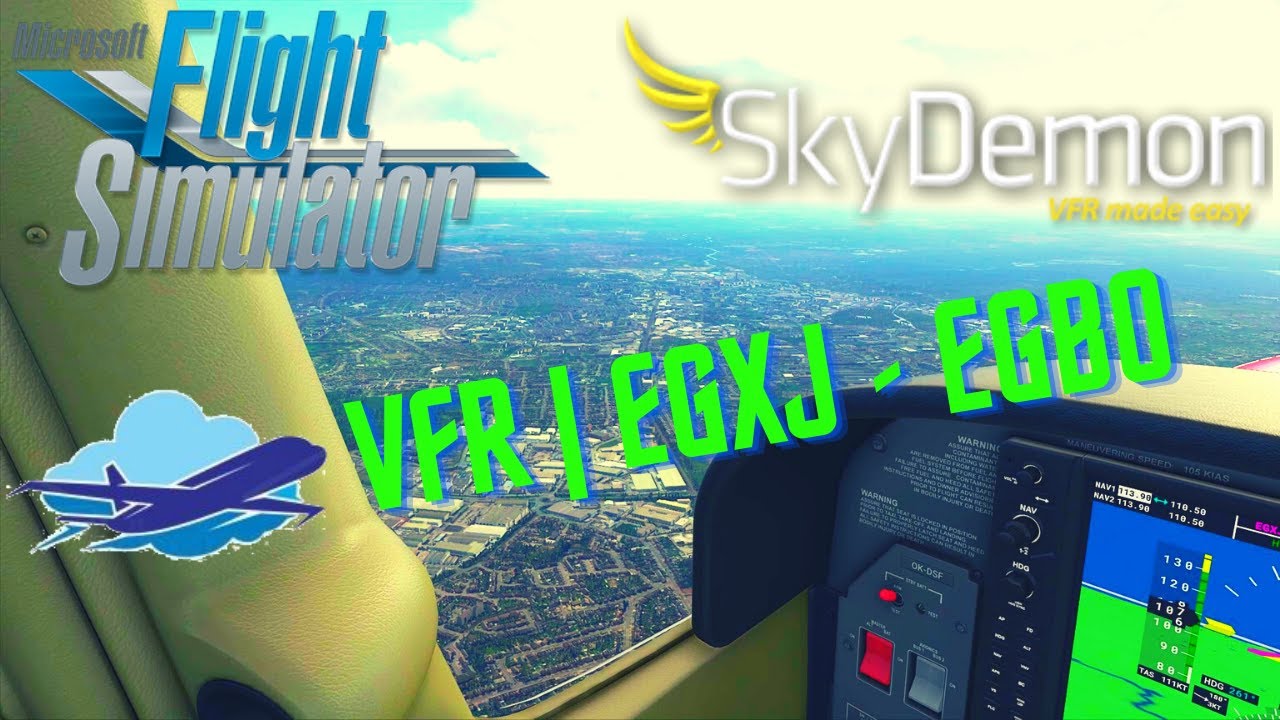 MSFS2020 - VFR flying to Wolverhampton using SkyDemon