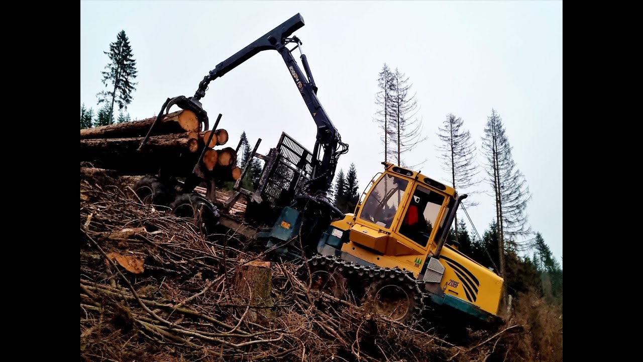 🌲 *HSM Sound* • HSM 208F 14 tons • Steilhangversion • Traktionswinde • Betrieb Weuste • Part-1🌲